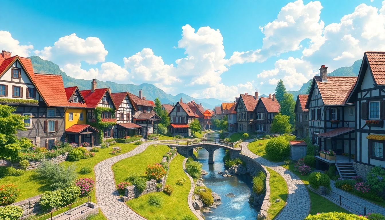 Beautiful Village Map Mod For Bussid