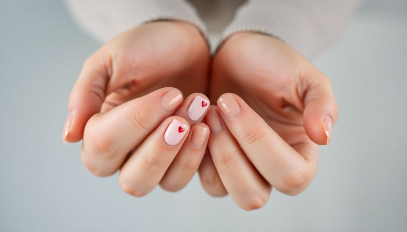 Simple Valentine's Day Nails