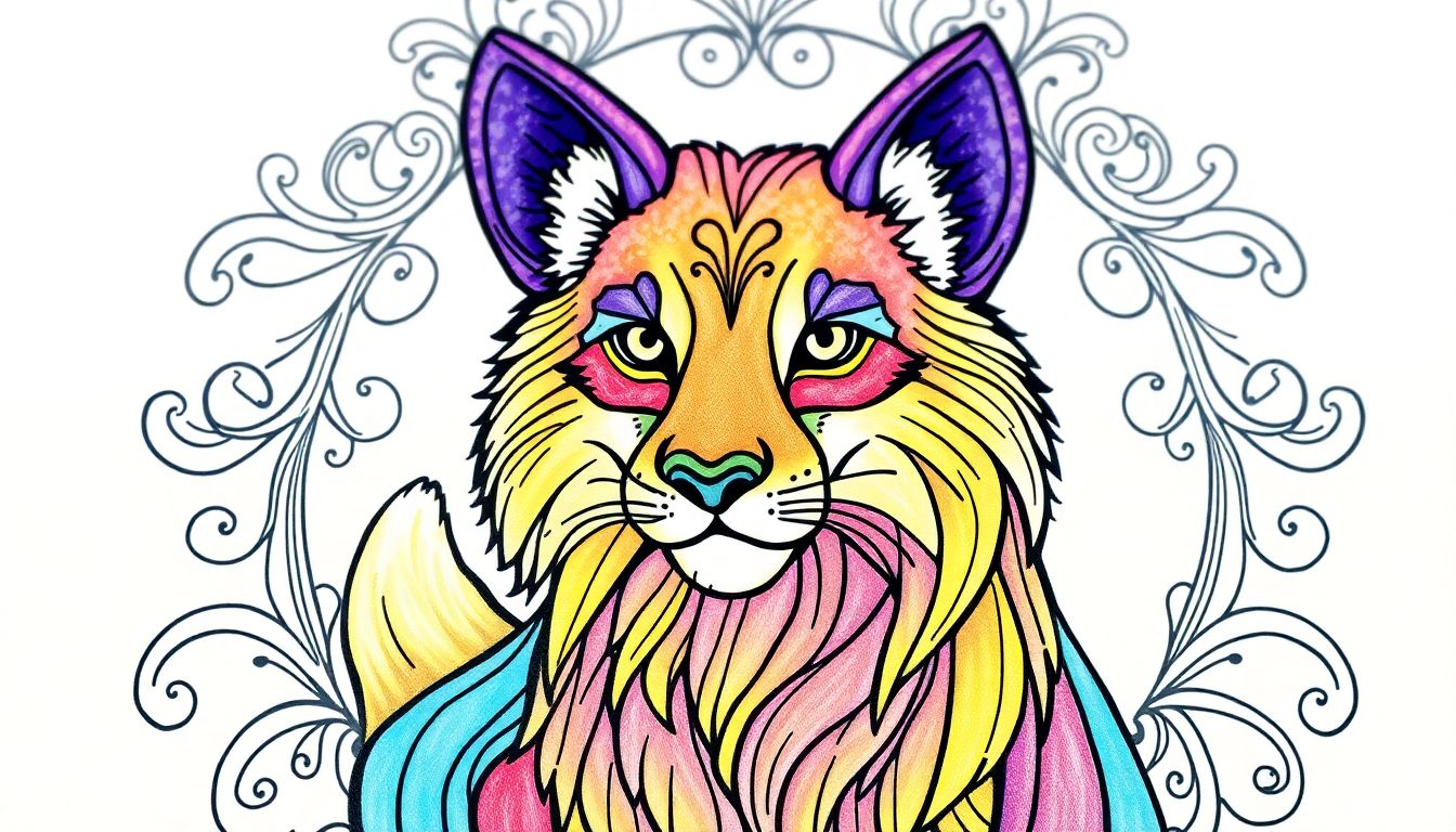 Animal Coloring Book with Intricate Designs