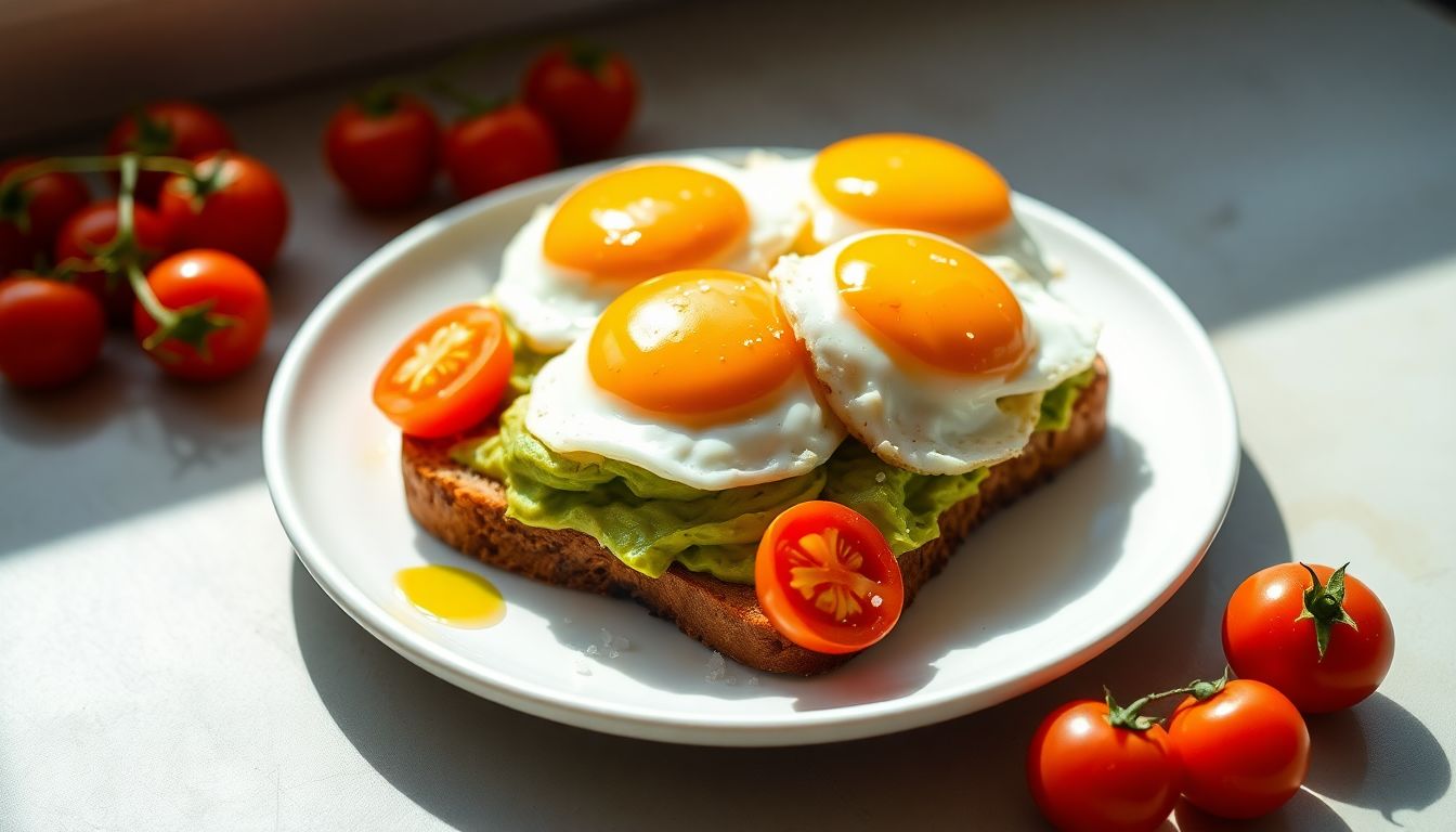 Avocado Toast Elevated: Scrambled Eggs and Burst Cherry Tomatoes