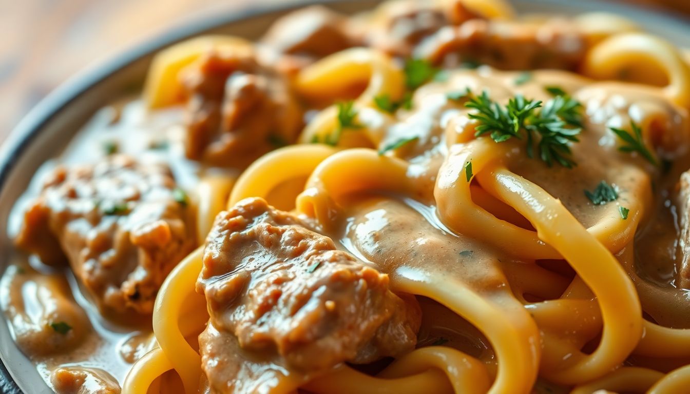 Creamy Dreamy Beef Stroganoff