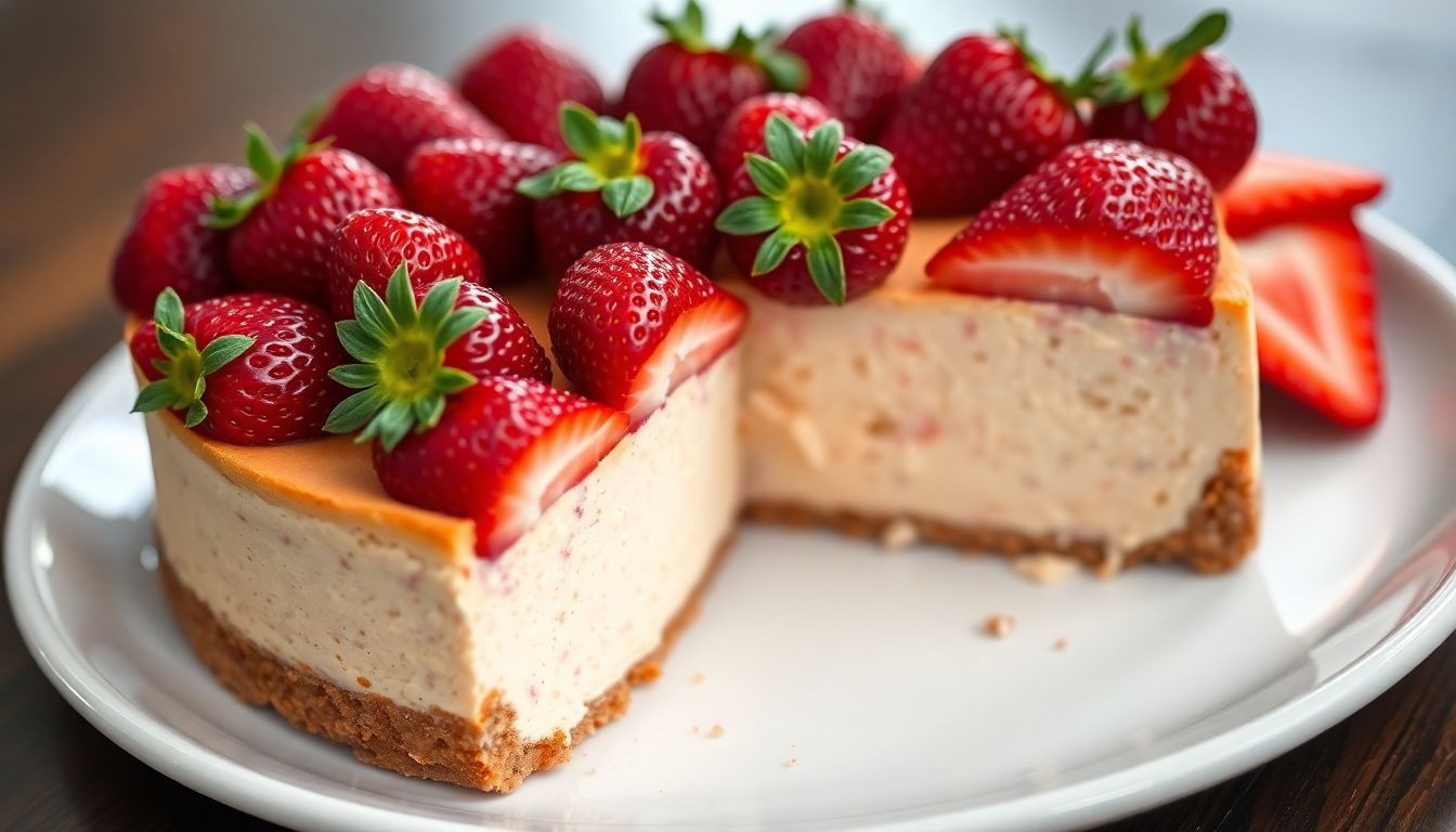 Luxurious Strawberry Cheesecake