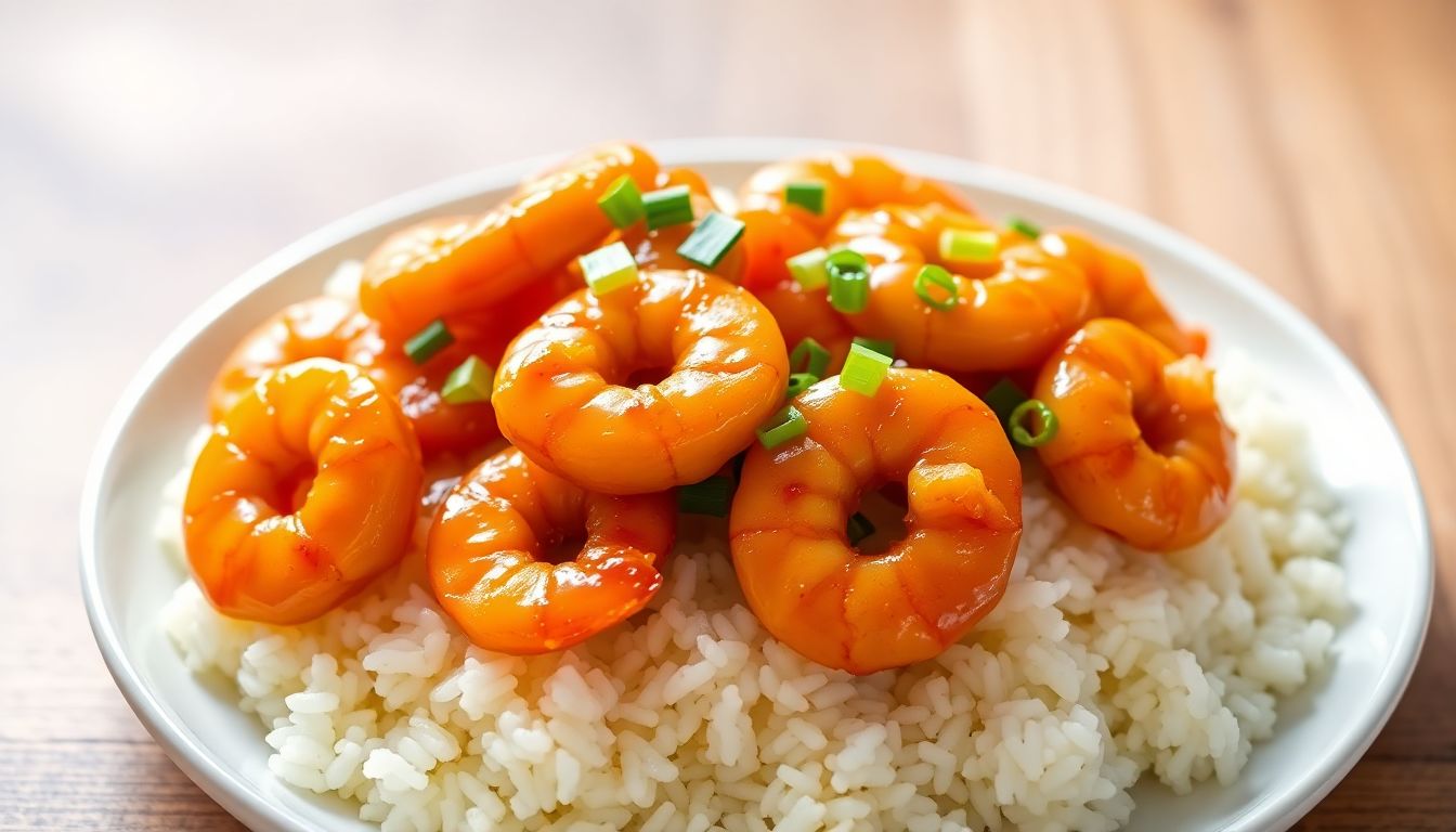 Honey Garlic Shrimp with Rice