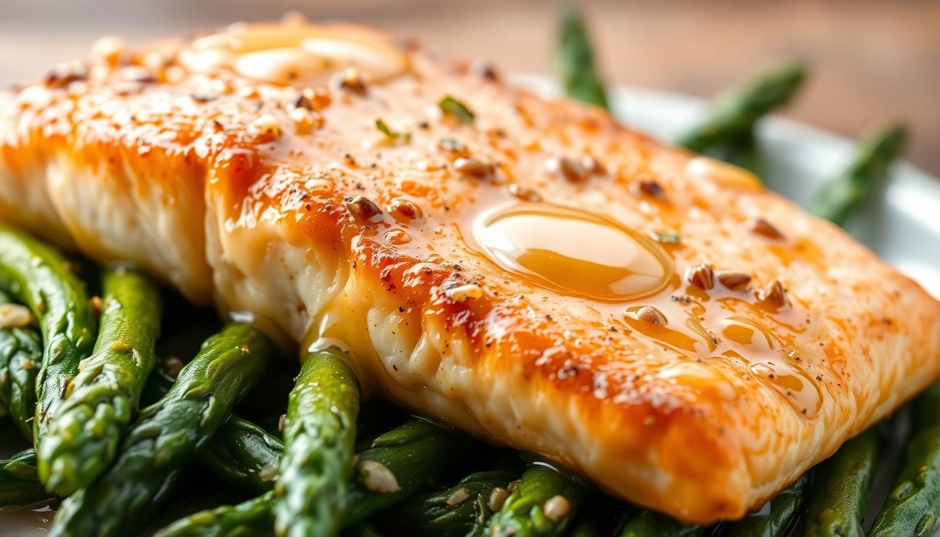 Garlic Butter Salmon with Asparagus