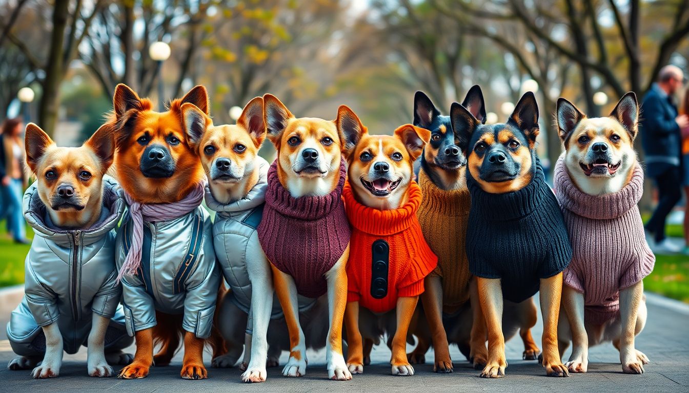 Dog in stylish outfit
