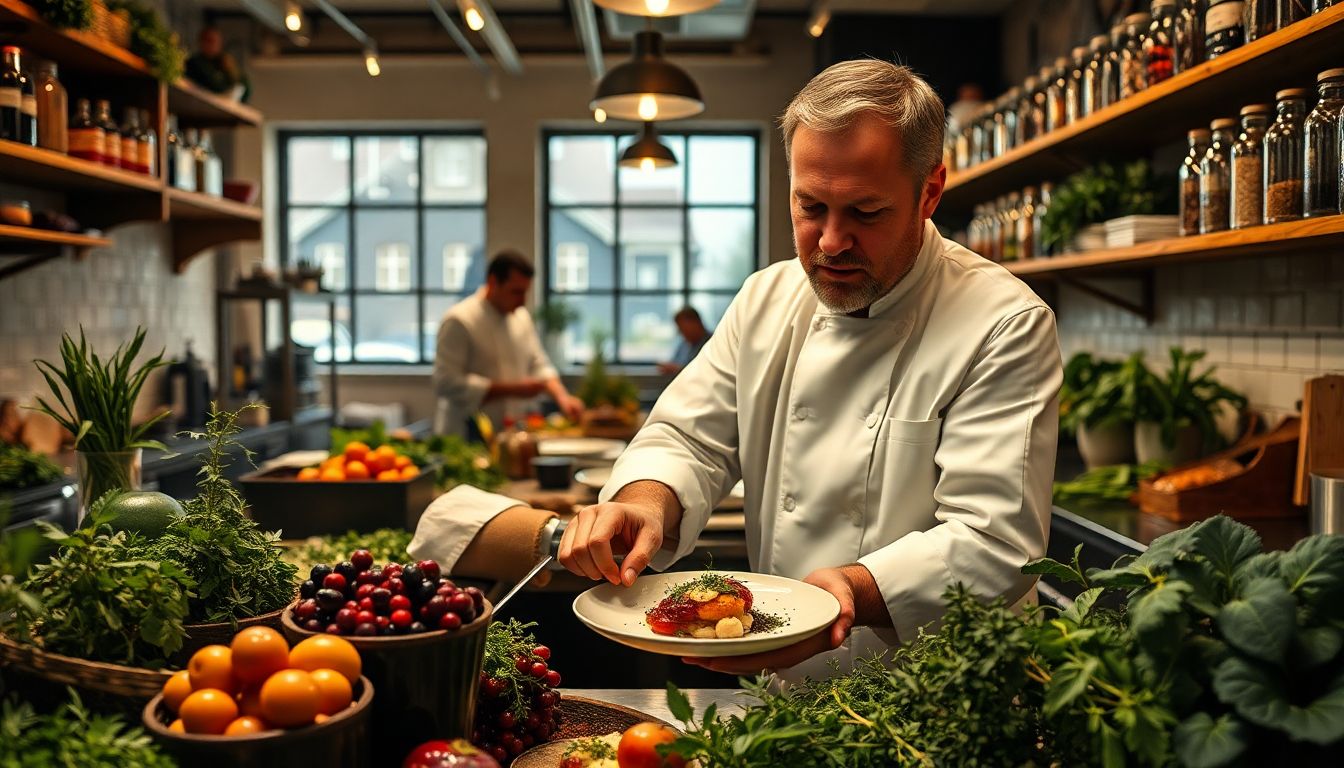 Image of a chef in a kitchen