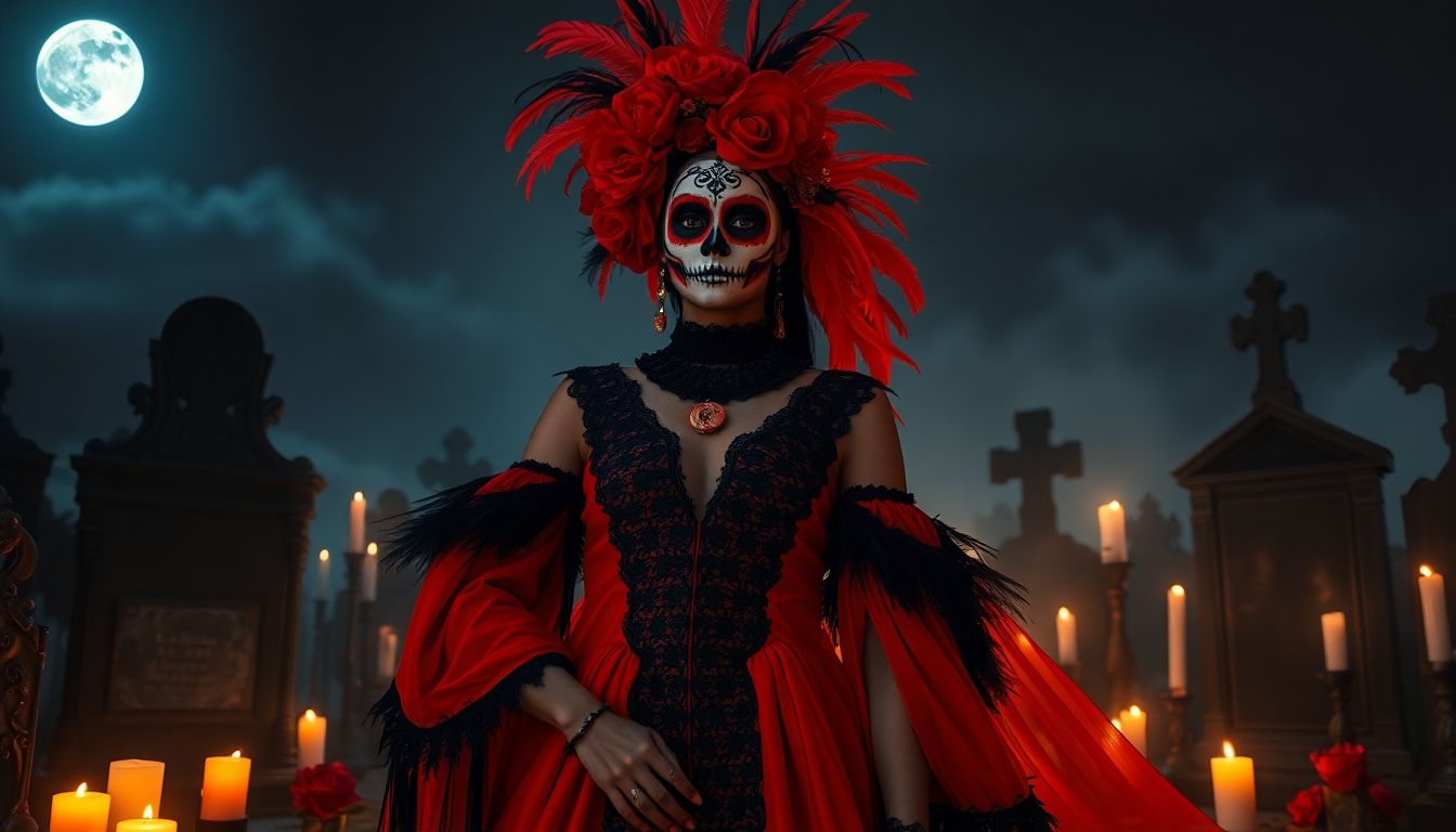 Imagen de Pomba Gira Rosa Caveira