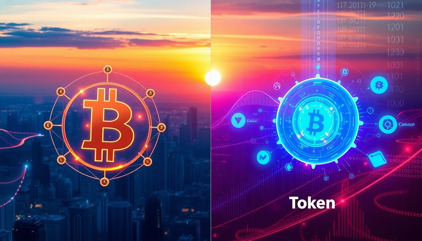 Imagem ilustrativa sobre criptomoedas e tokens