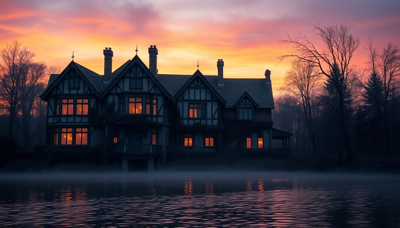 Abandoned Tudor-Style Lakefront Mansion in Canada with the Power Still On