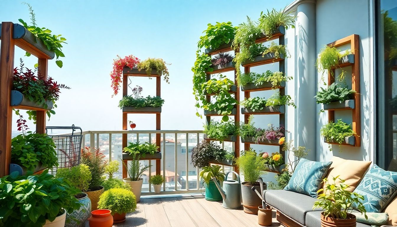 Imagem de uma horta vertical