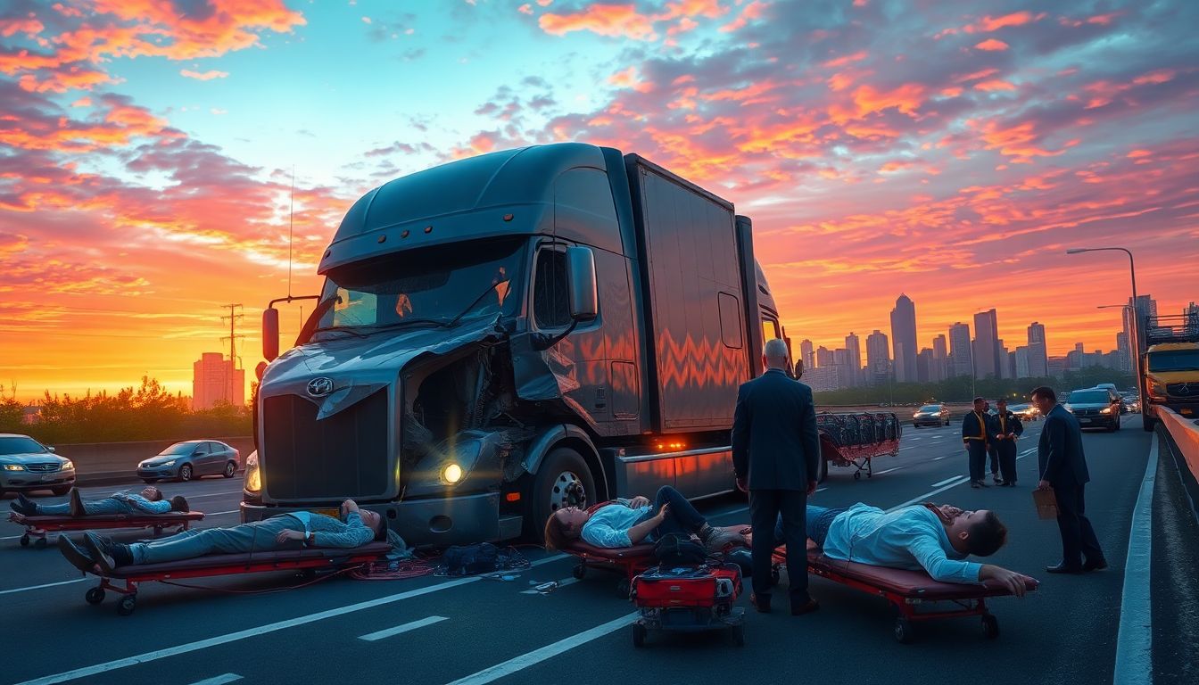Imagen relacionada con accidentes de camiones de 18 ruedas