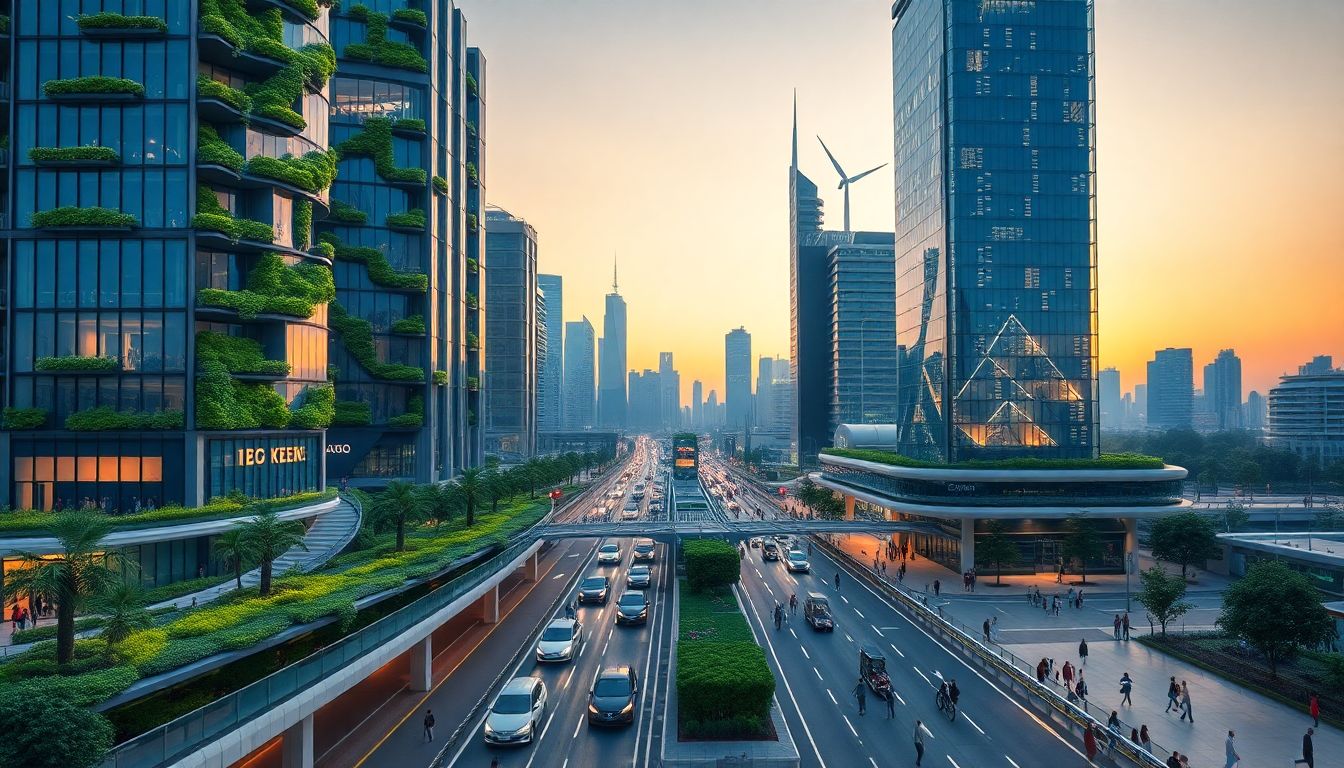 Imagem de uma cidade sustentável