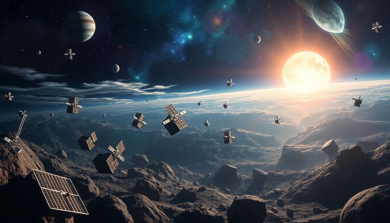 Satellite in space