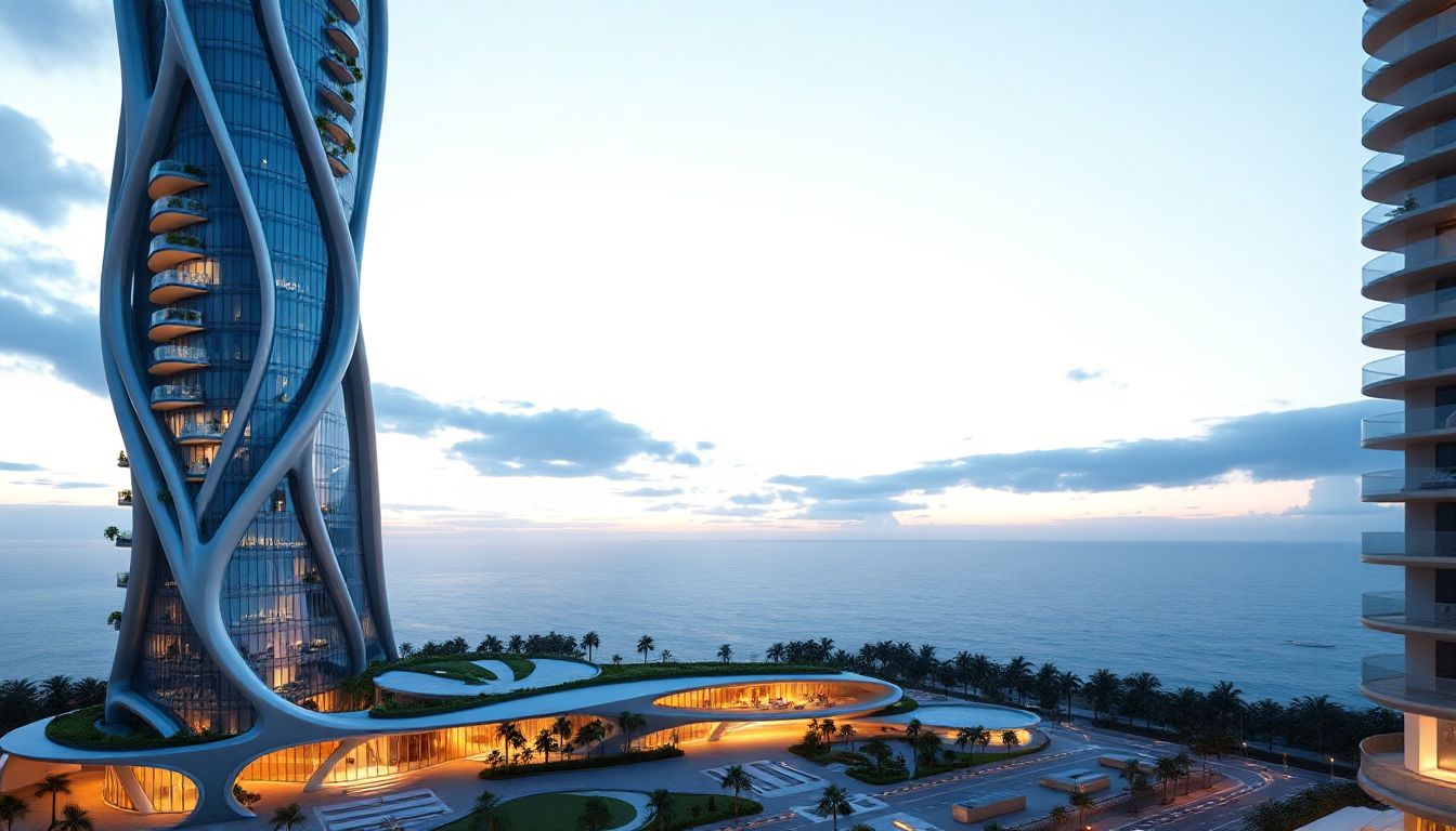 Um vislumbre da imponência do Senna Tower em Balneário Camboriú, combinando luxo e vista espetacular.