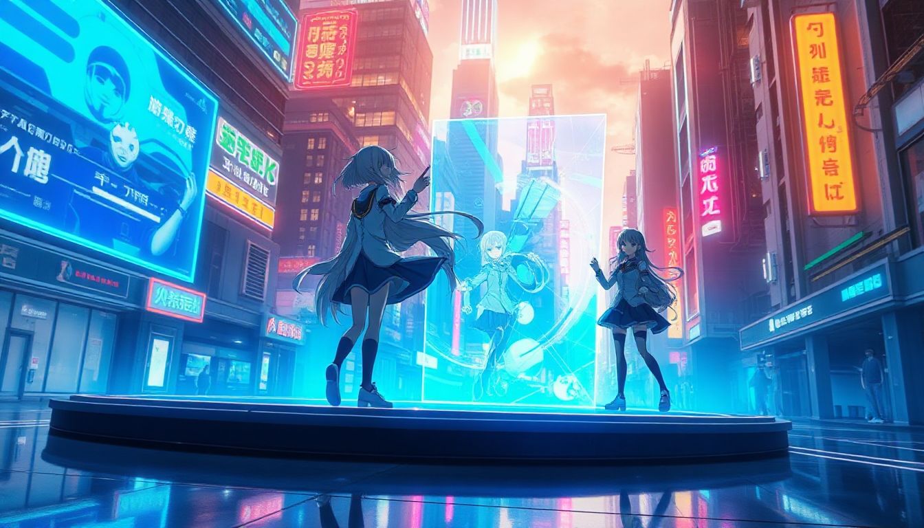 A vibrant glimpse into anime's future, where technology meets boundless imagination.