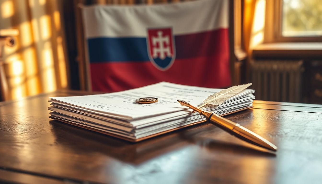(Image of various official documents, a pen, and a globe, symbolizing international travel and legal processes.