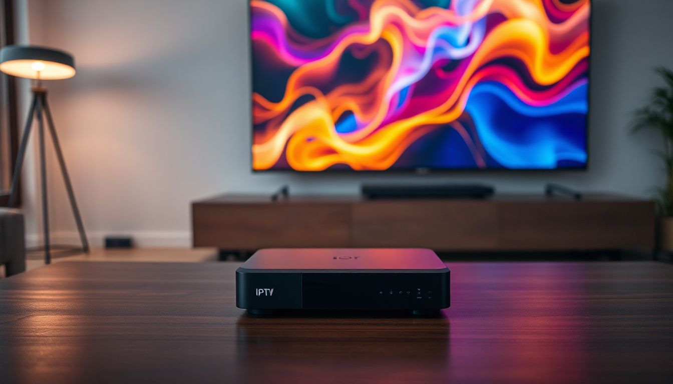 (A person using a remote to navigate an IPTV interface, showcasing the ease of finding content.)