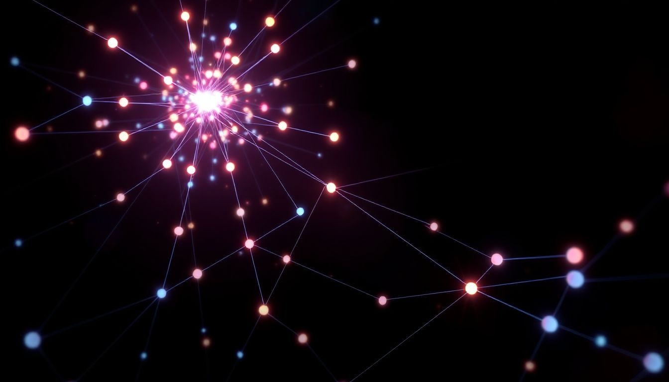 (روبوت يدرس شبكة عصبية معقدة، يرمز لعمق التعلم وقدرة جوجل Deep Think)