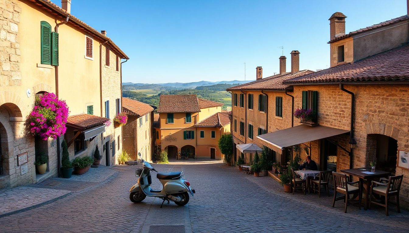An ancient street in Italy awaits your discovery.