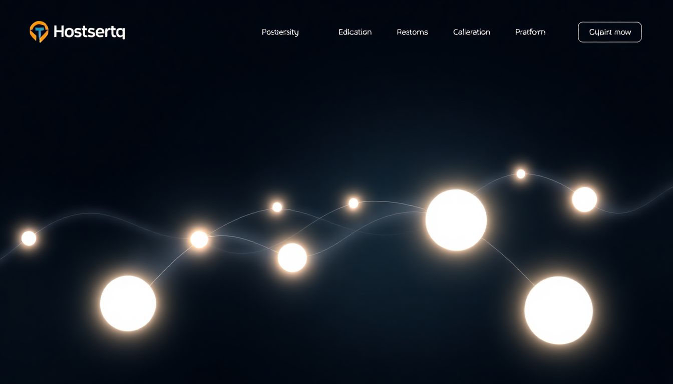 A laptop screen showing Webflow's design interface on one side and Hostinger's hPanel on the other, symbolizing the potential connection between the two platforms.