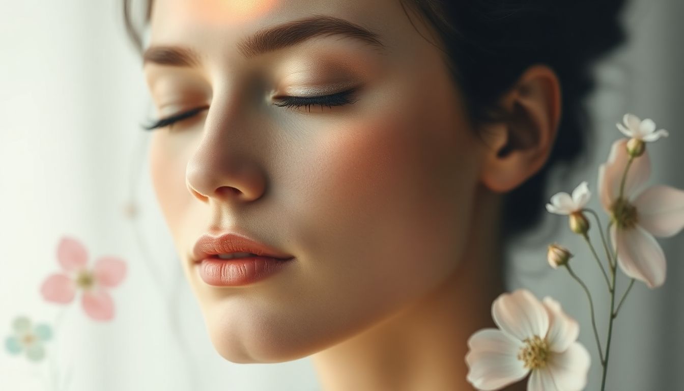A person applies a facial mask with calm, focused attention, embodying the essence of mindful beauty.