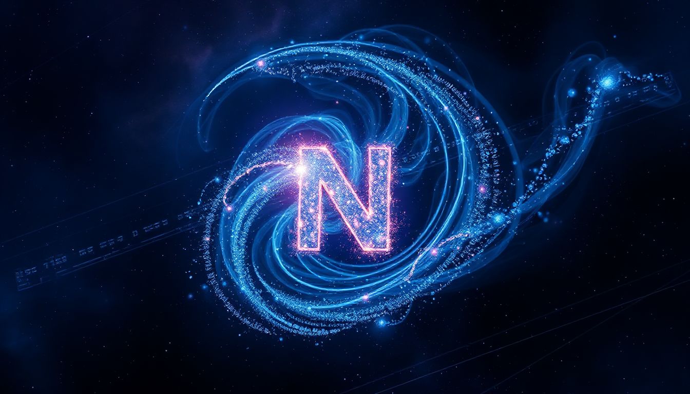 An AI system displaying multiple generated product names on a screen, blending creativity with technology.