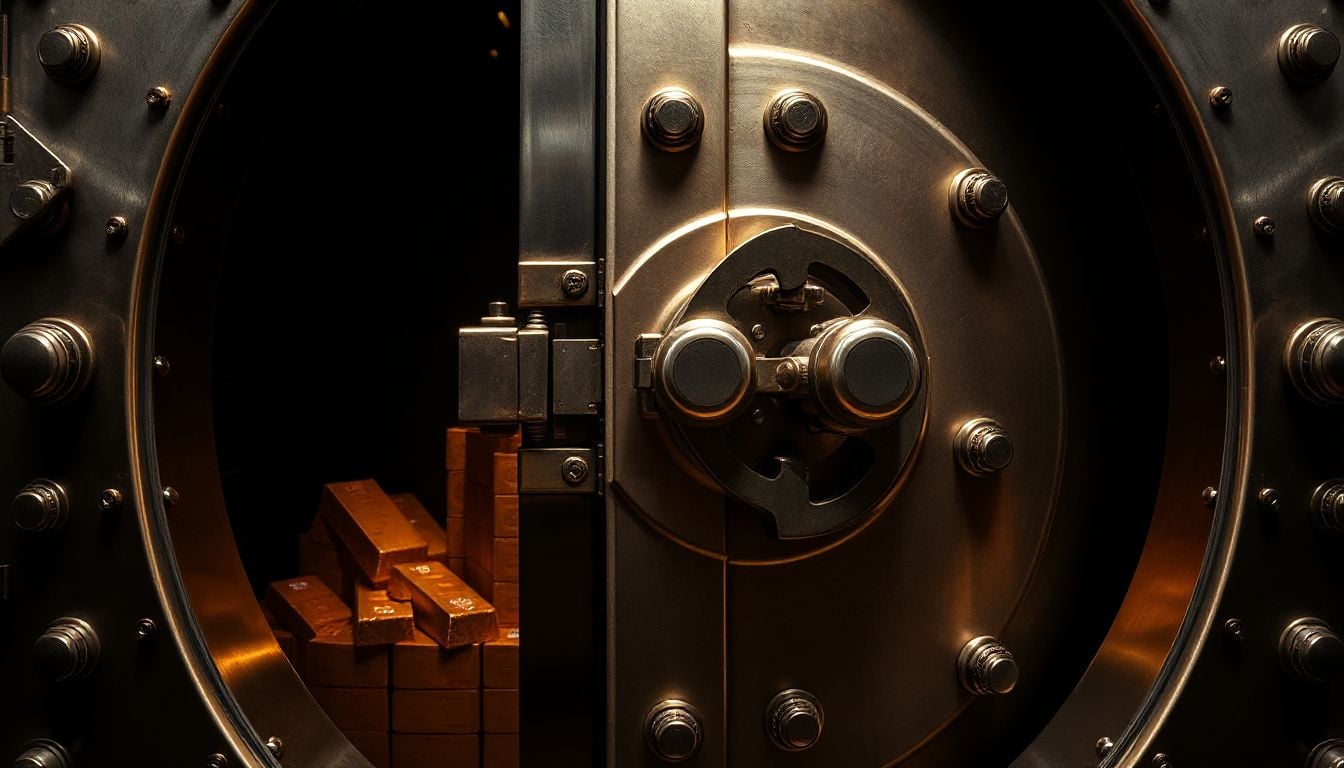 (Secure your assets with a robust vault door, providing ultimate peace of mind.)