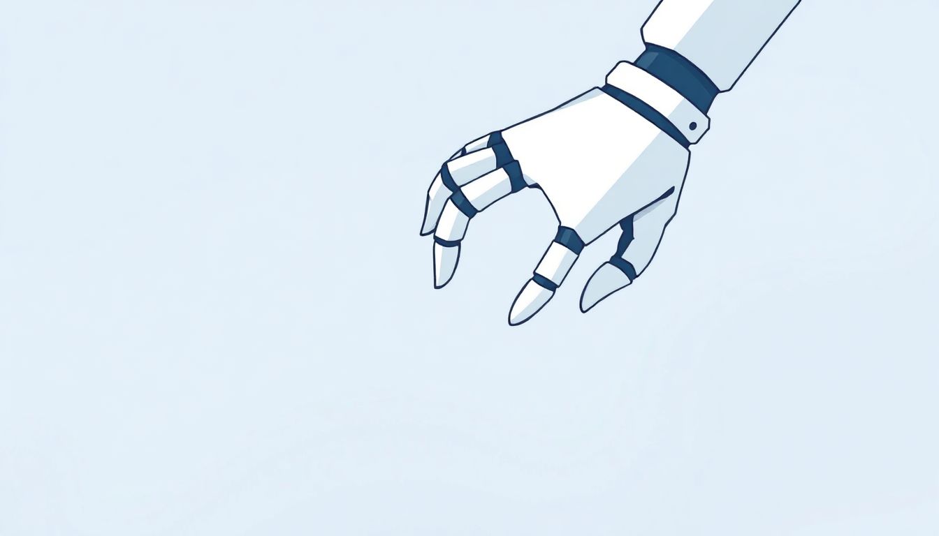 (A magnifying glass examining a robot icon on a computer screen, symbolizing the inspection of robots.txt files for SEO optimization.)