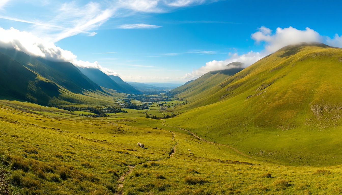 A tranquil view of Wastwater with Scafell Pike looming majestically in the background, a perfect representation of the Lake District's dramatic beauty.
