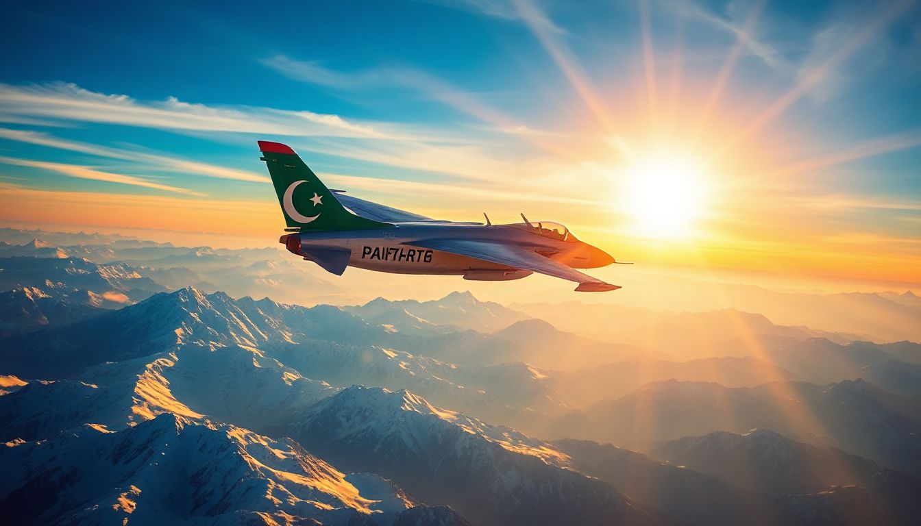 Pakistan Air Force JF-17 Thunder jets soaring through the sky, showcasing their power and precision.