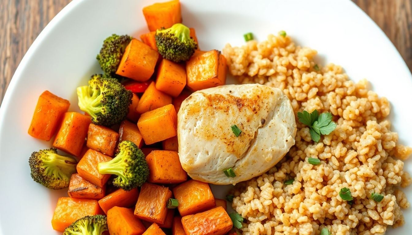 Unlock vibrant health: A colorful, balanced plate shows you the way.