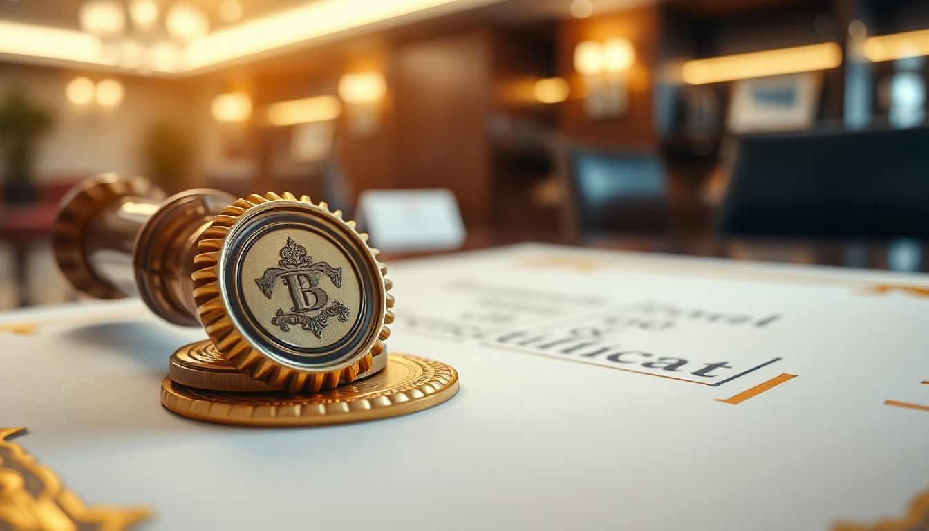 Official seals and stamps on documents signify authentication for international use.