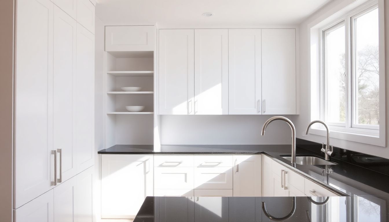 Modern kitchen cabinetry in a variety of styles and finishes, perfect for any home remodel.