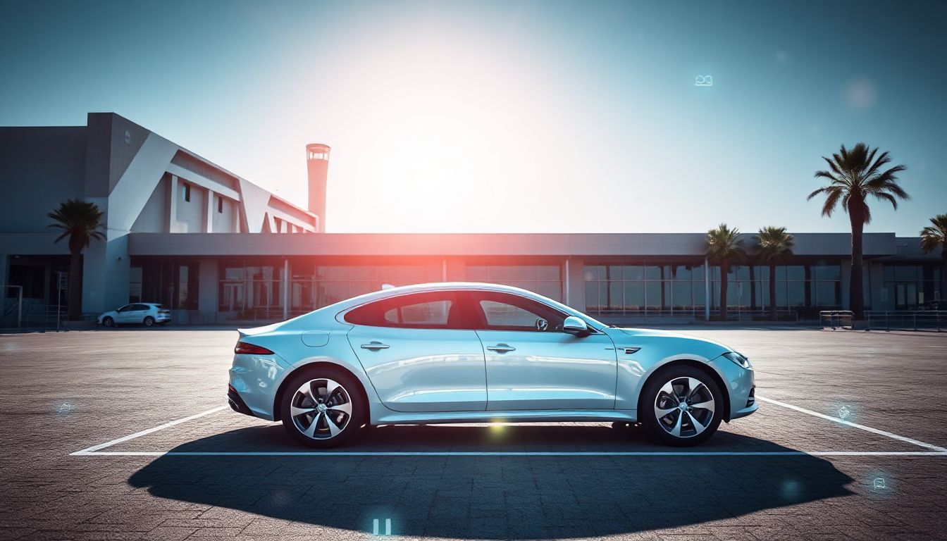 (Une voiture de location vous attend, prête pour l'exploration de Casablanca)