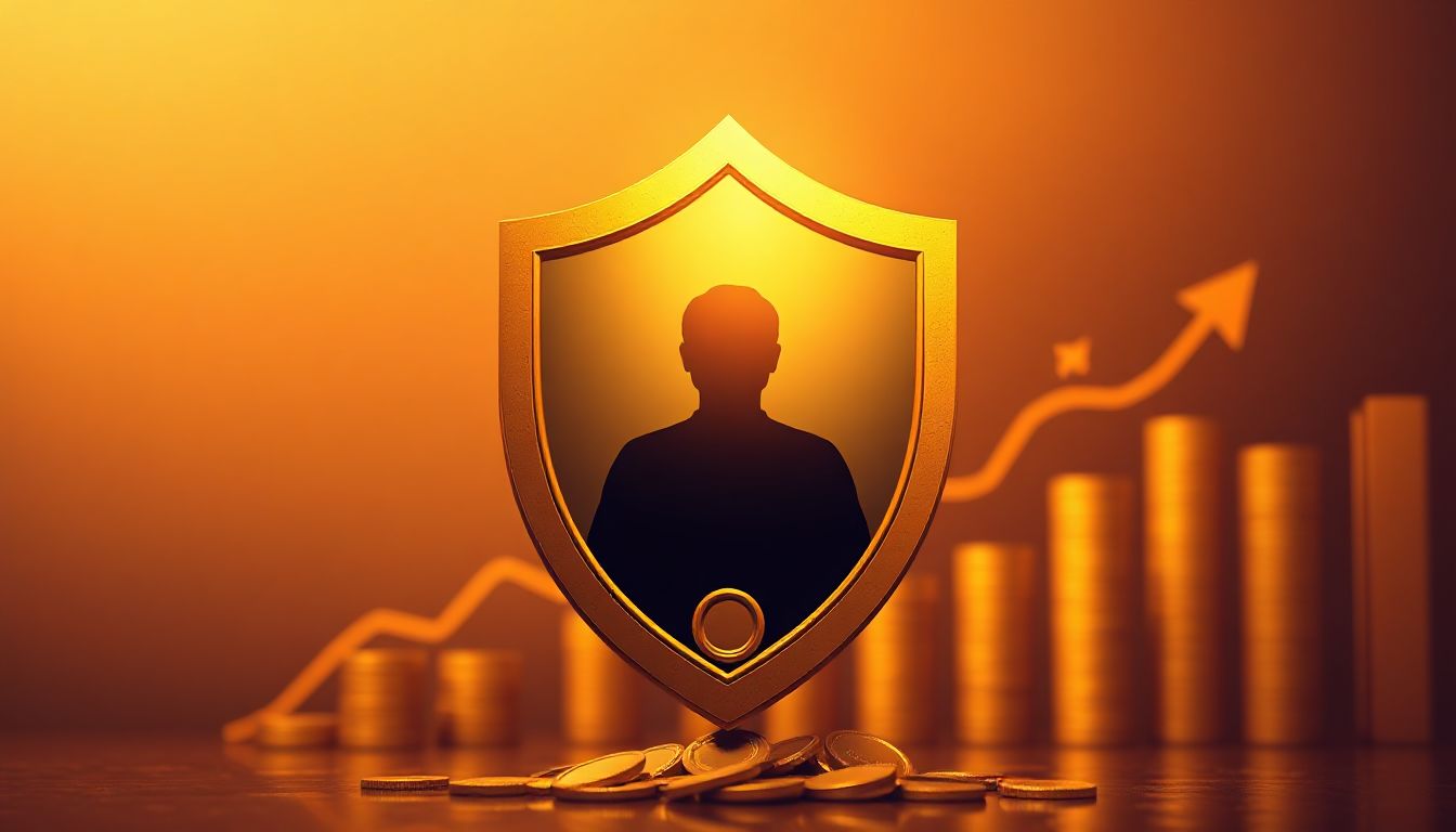 (A person sits at a kitchen table looking at bills, a cast on their arm, highlighting the struggle of managing finances when unable to work)