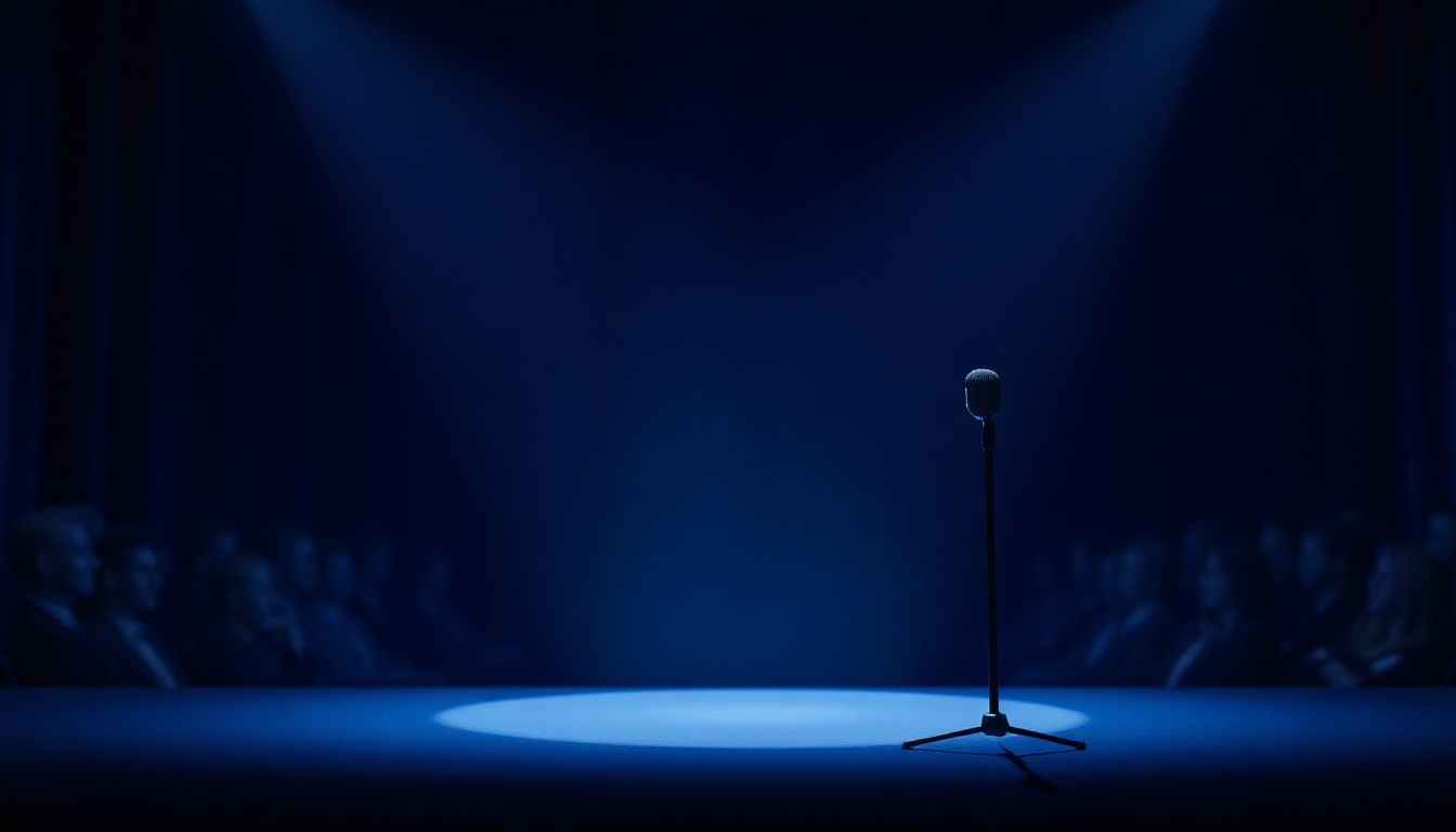 A smiling Jimmy Kimmel, known for his sharp wit and engaging humor, lights up the late-night stage.