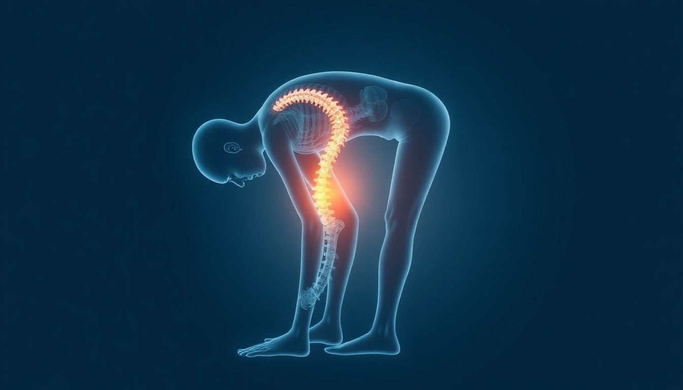 (A person struggles with severe back pain, highlighting the debilitating impact of back injuries on daily life and the need for legal support.)