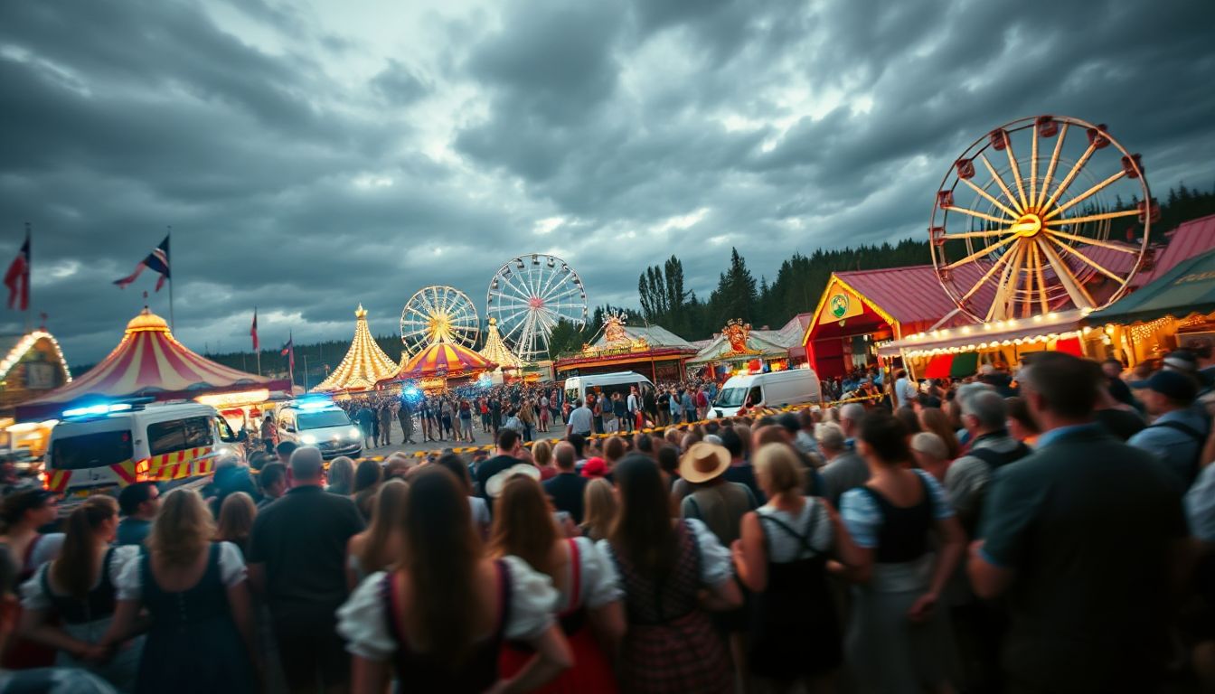 Atmósfera festiva en el Oktoberfest de Múnich, antes de la tragedia