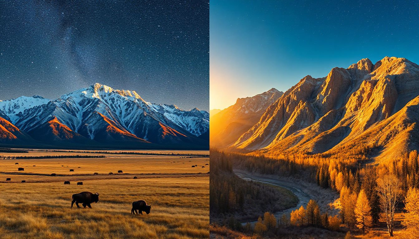Paisajes impresionantes de Wyoming y Colorado, desde praderas vastas hasta picos nevados
