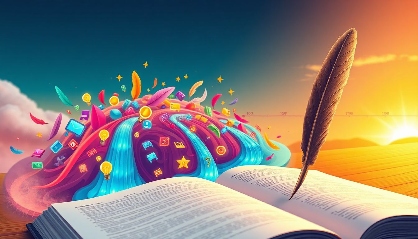 A colorful calendar marked with blog post dates, showing a steady rhythm of new content releases