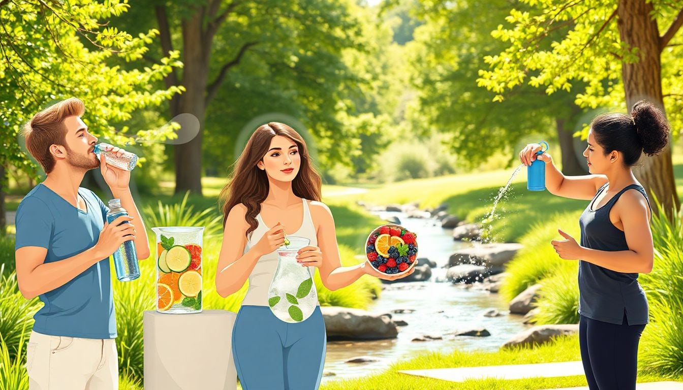 Refreshing glass of water with lemon slices, symbolizing easy hydration hacks