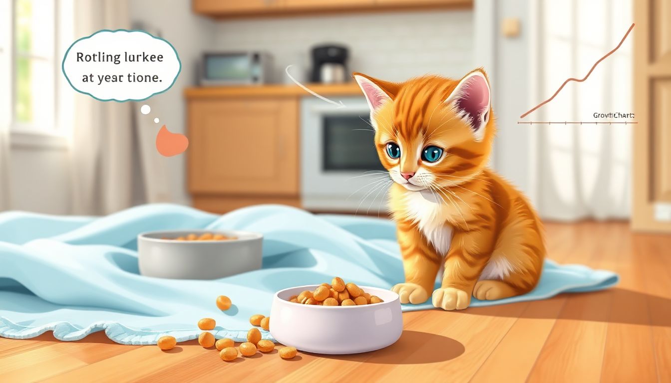 Adorable kitten enjoying a meal from a colorful bowl, highlighting healthy feeding habits
