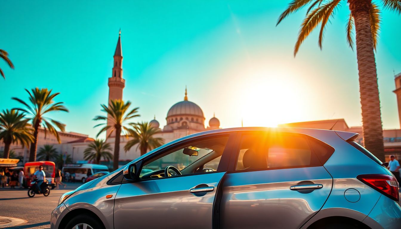 Découvrez les rues animées de Casablanca en voiture de location pas chère chez Jazz Car