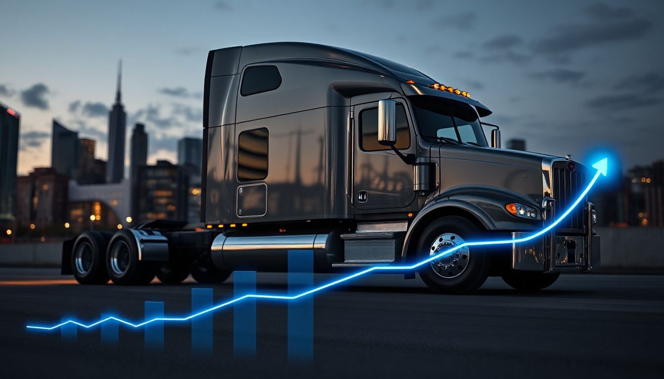 Truck cruising Melbourne's busy roads, ready for your next big haul