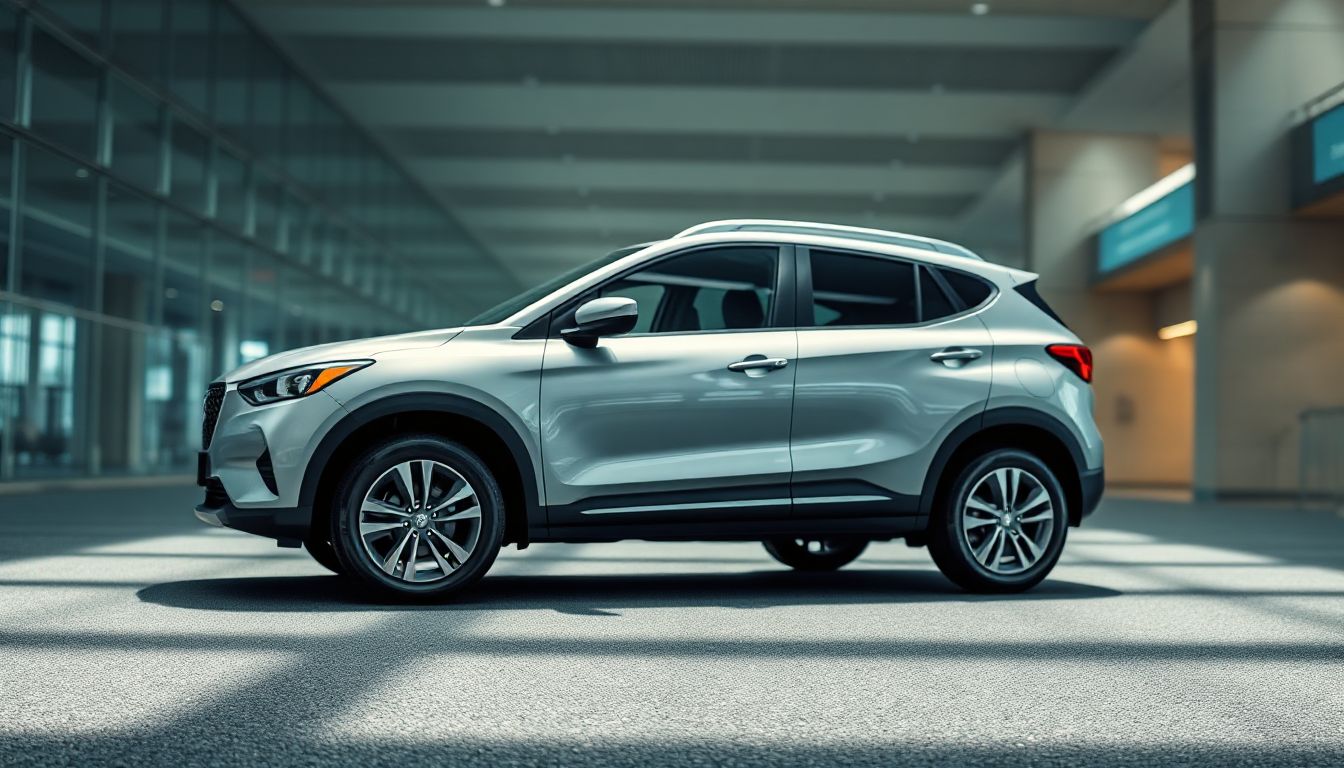 Une voiture de location garée sous un ciel bleu, prête pour un voyage sans souci