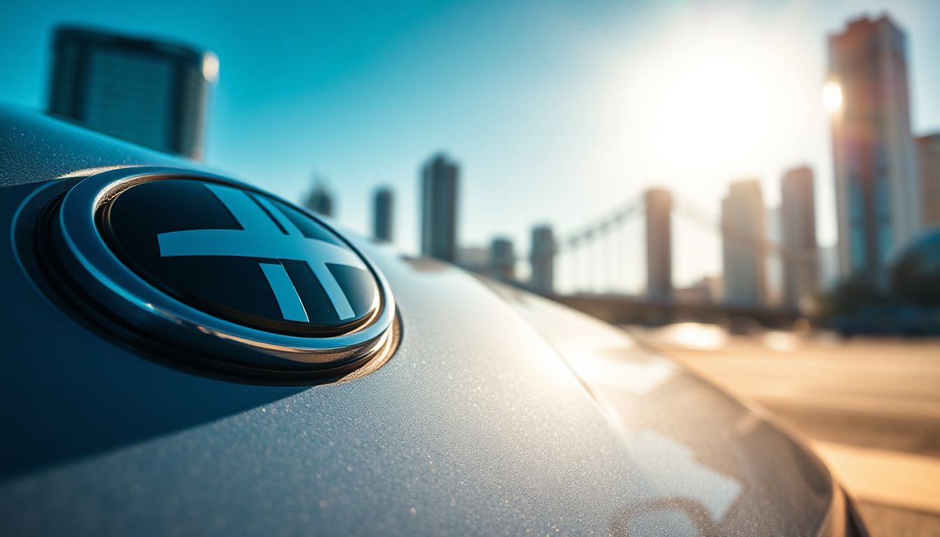 A modern car cruising along Brisbane's scenic riverfront, representing the excitement of owning your dream vehicle with smart financing.