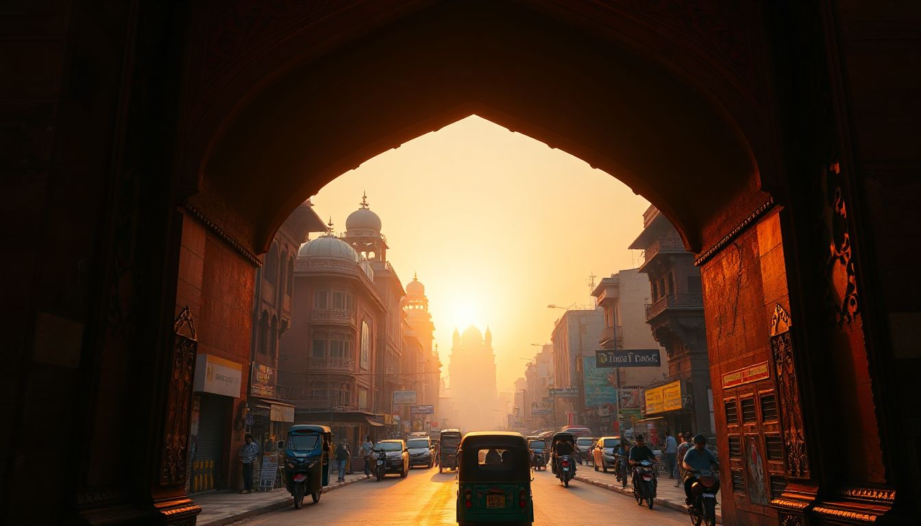 Vibrant streets of Delhi blending ancient charm with modern energy