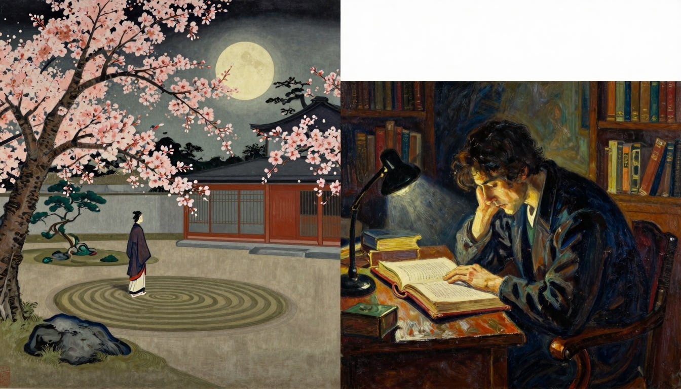 Bridging ancient scrolls and modern bookshelves: A glimpse into Eastern and Western storytelling styles