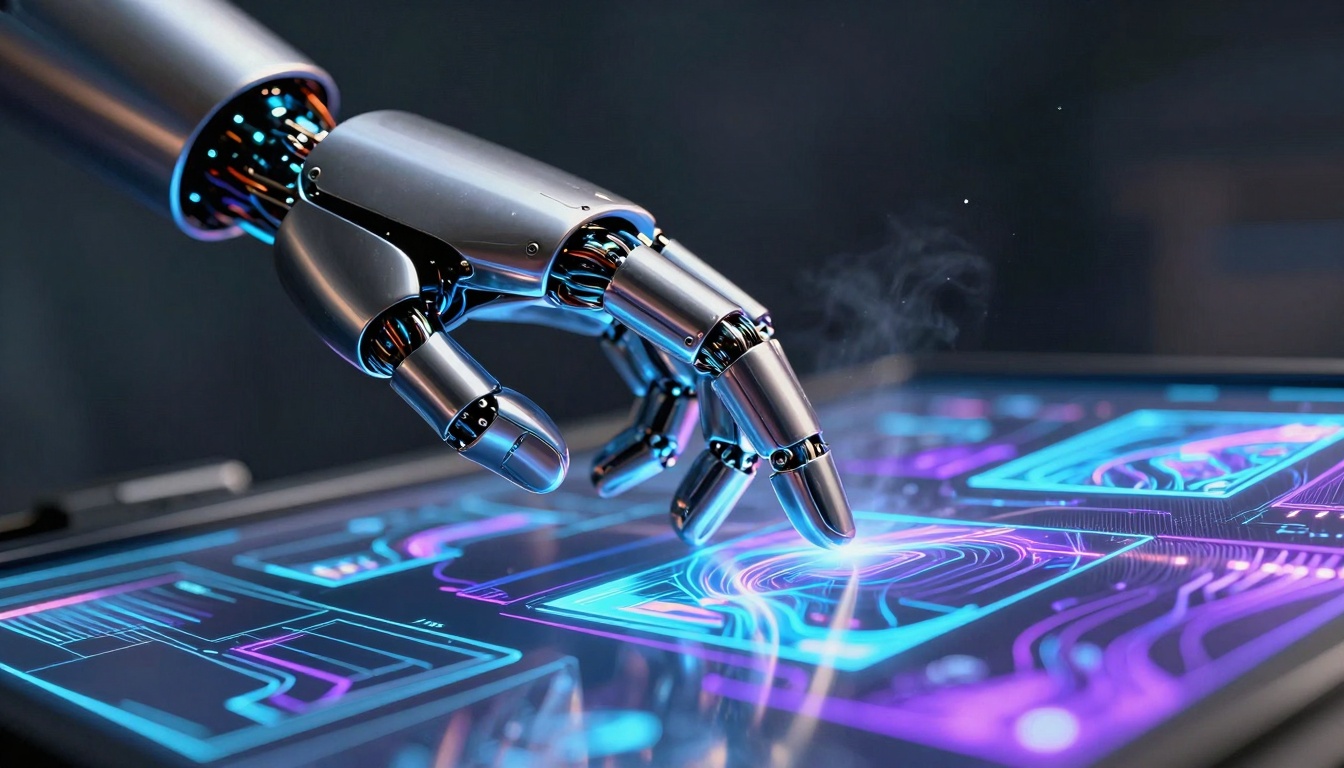 Vibrant AI-generated scene blending real and digital worlds