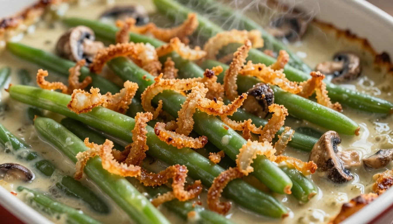 Classic Green Bean Casserole Ready for the Holidays